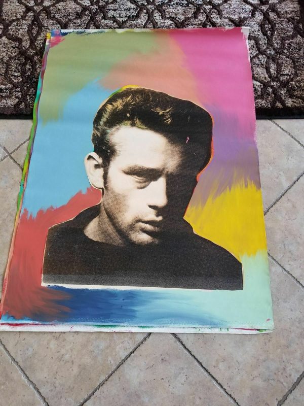 Steve-Kaufman-James-Dean-Serigraph-on-Canvas-OFFER-KAUFB100-362577721910