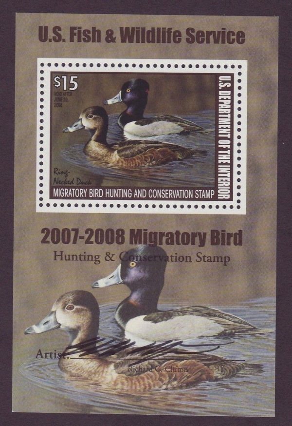 74b-Federal-Duck-Stamp-MNH-Signed-by-Artist-VF-74bX15-FG-260975235935