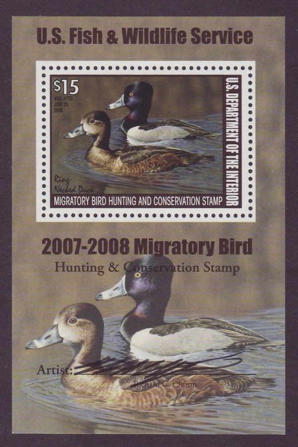 74b-Federal-Duck-Stamp-MNH-Signed-by-Artist-VF-74bTX15-FG-251013764017